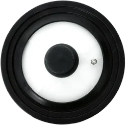 Cuisson<Gifi Couvercle en verre avec contour silicone noir Ø 21 cm