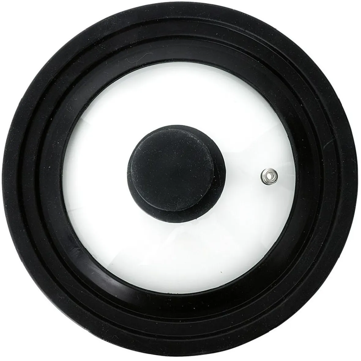 Cuisson<Gifi Couvercle en verre avec contour silicone noir Ø 21 cm