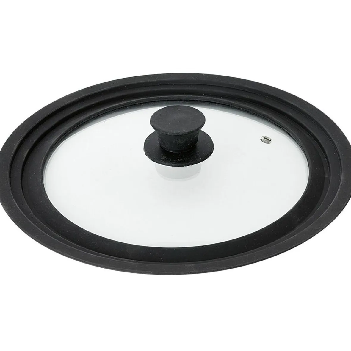 Cuisson<Gifi Couvercle en verre avec contour silicone noir Ø 30 cm