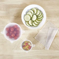 Cuisson<Gifi Couvercle extensible en silicone transparent x3
