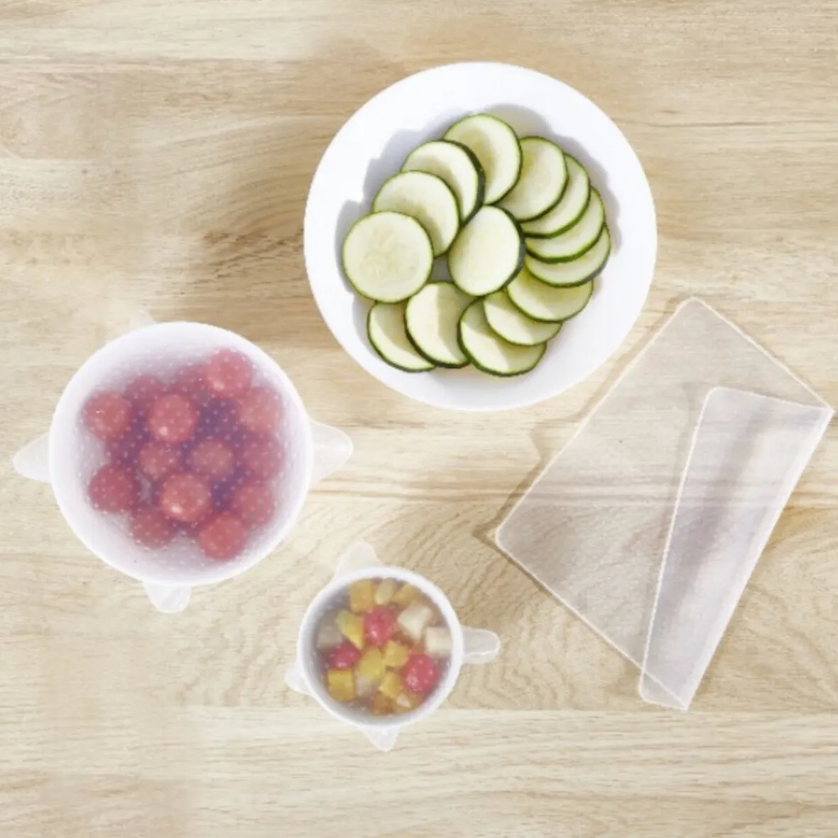 Cuisson<Gifi Couvercle extensible en silicone transparent x3