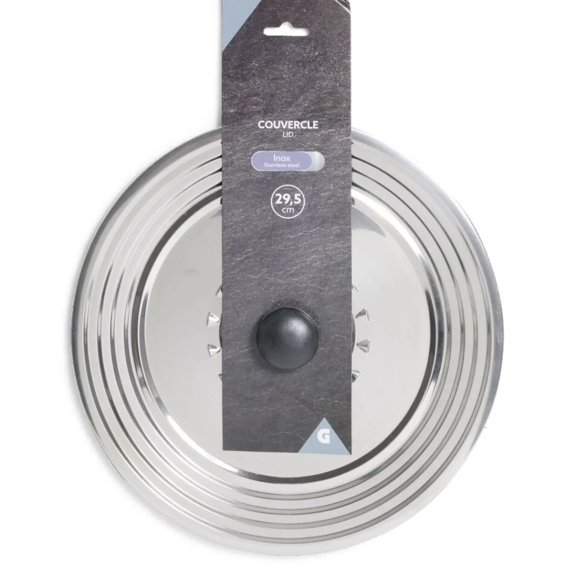 Cuisson<Gifi Couvercle inox Ø29,5cm