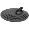 Cuisson<Gifi Couvercle rond avec poignée acier noir Ø30cm