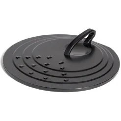Cuisson<Gifi Couvercle rond avec poignée acier noir Ø30cm