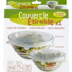 Cuisson<Gifi Couvercle silicone étirable x2