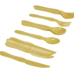 Gifi Couvert en plastique couleur unie x 12| Vaisselle Et Accessoires De Table