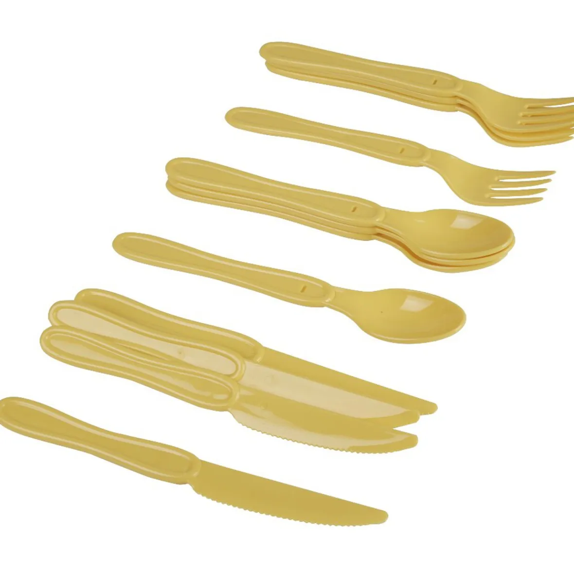 Gifi Couvert en plastique couleur unie x 12| Vaisselle Et Accessoires De Table