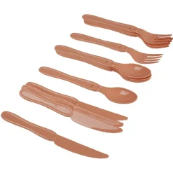 Gifi Couvert en plastique couleur unie x 12| Vaisselle Et Accessoires De Table