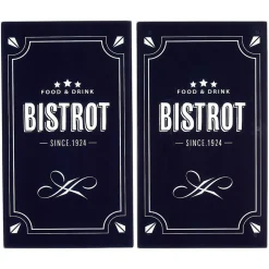 Cuisson<Gifi Couvre plaque planche à découper en verre design Bistrot x2