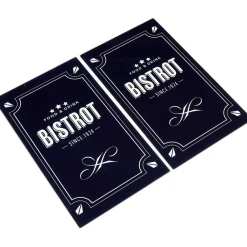 Cuisson<Gifi Couvre plaque planche à découper en verre design Bistrot x2