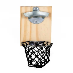 Gifi Décapsuleur mural basketball en bois 8x5xH20cm| Vaisselle Et Accessoires De Table