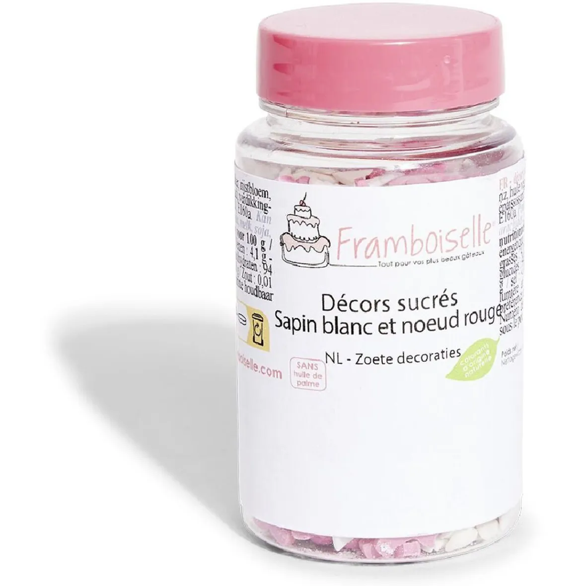 Préparation Culinaire<Gifi Décor sucré sapin blanc et noeud rouge Framboiselle 50g
