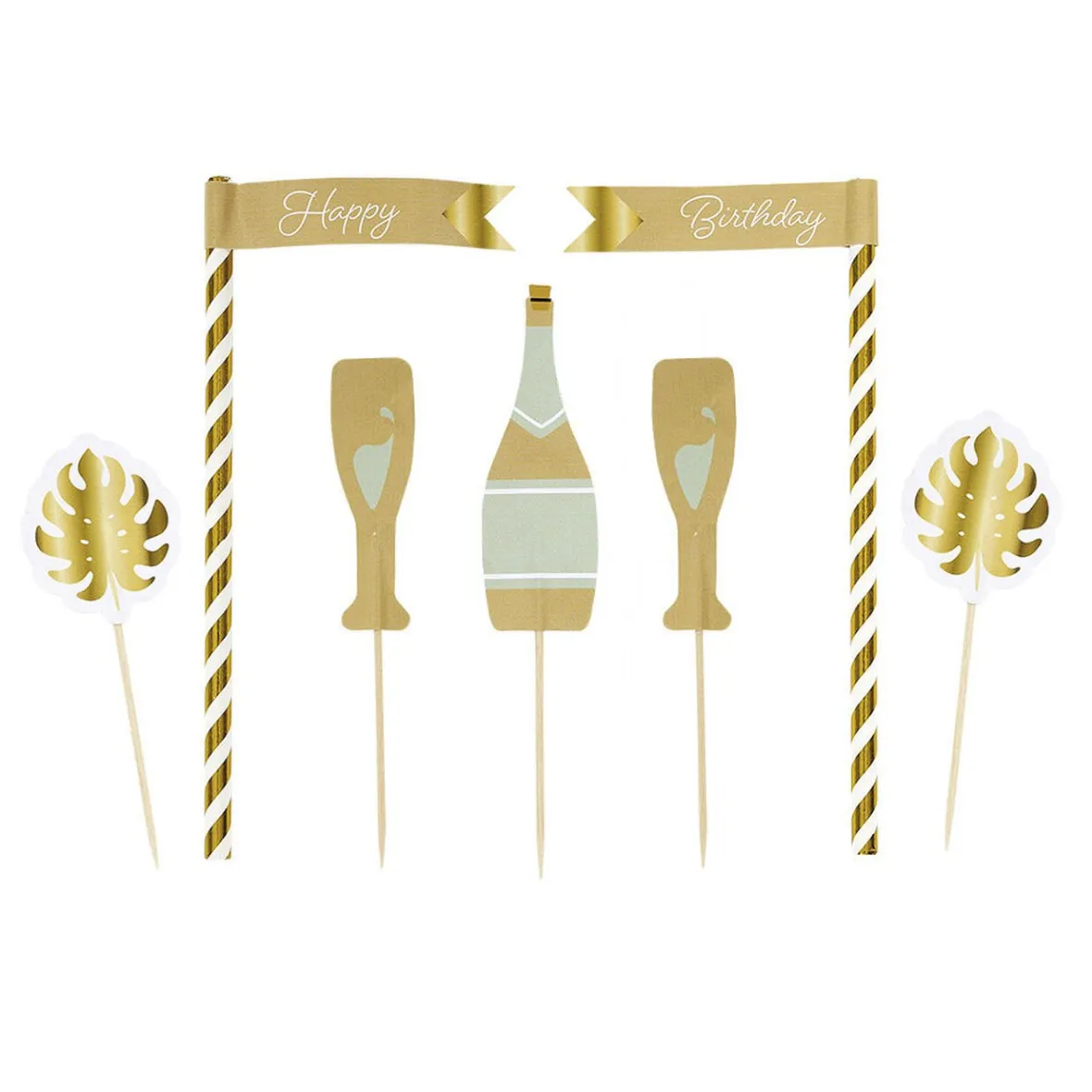 Préparation Culinaire<Gifi Décoration gâteau anniversaire pique thème nature x7