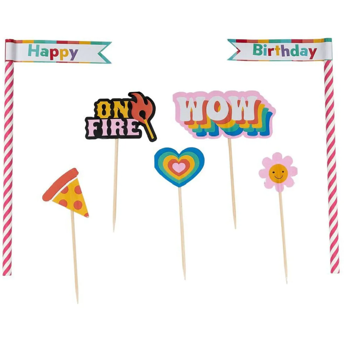 Préparation Culinaire<Gifi Décoration gâteau anniversaire pique thème candy x7