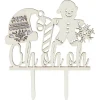 Préparation Culinaire<Gifi Décoration gâteau de Noël en bois beige