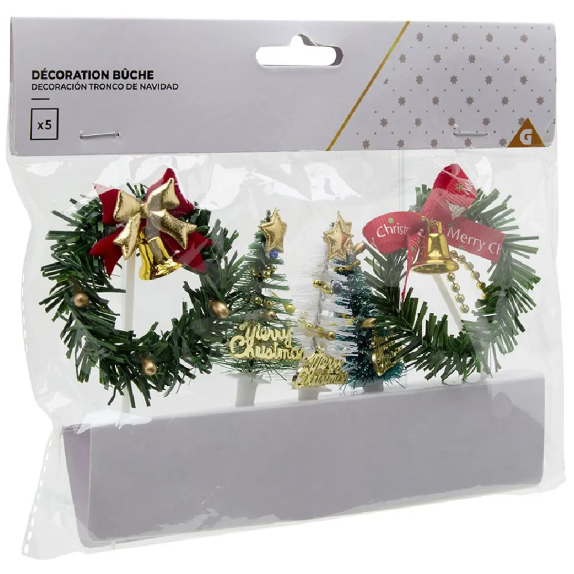 Cuisson<Gifi Décoration pour bûche de Noël x5