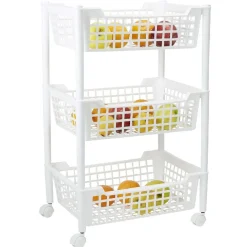 Rangement De Cuisine<Gifi Desserte de cuisine 3 étages blanc