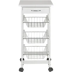 Rangement De Cuisine<Gifi Desserte de cuisine mdf métal blanc gris