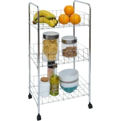 Rangement De Cuisine<Gifi Desserte en métal 3 niveaux - 35,5xH66,5x26cm