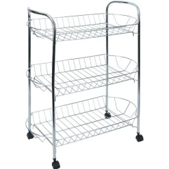 Rangement De Cuisine<Gifi Desserte en métal gris 3 niveaux - L.51xl.26,5xH.57cm