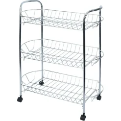 Rangement De Cuisine<Gifi Desserte en métal gris 3 niveaux - L.51xl.26,5xH.57cm