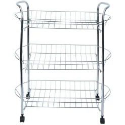 Rangement De Cuisine<Gifi Desserte en métal gris 3 niveaux - L.51xl.26,5xH.57cm