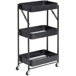 Gifi Desserte multi-usage pliable métal noir| Vaisselle Et Accessoires De Table