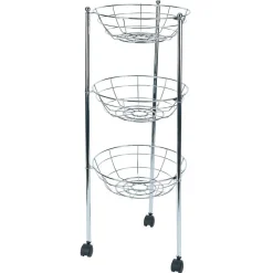 Rangement De Cuisine<Gifi Desserte ovale 3 paniers inox H.70,5cm