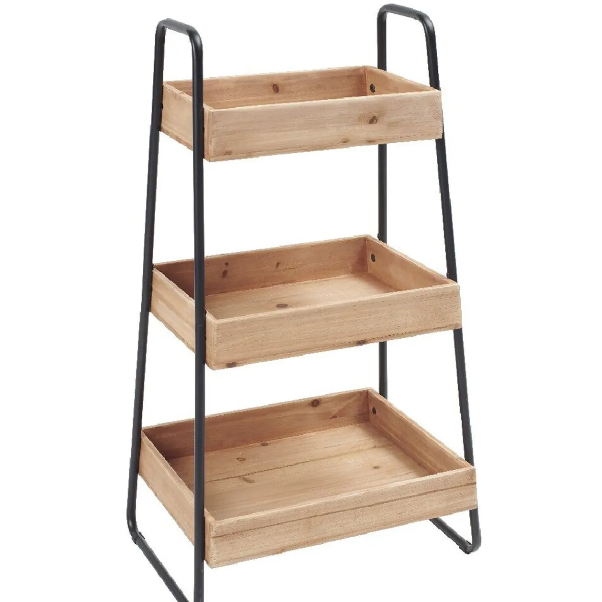 Rangement De Cuisine<Gifi Desserte vintage 3 niveaux noir naturel