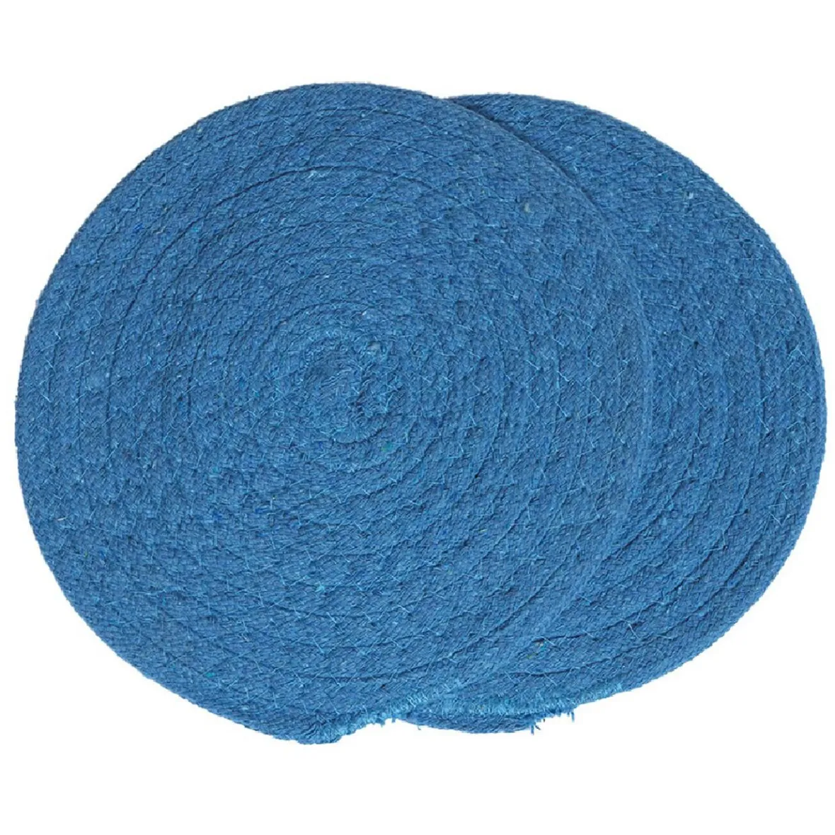 Gifi Dessous de plat rond coton rouge vert ou bleu x2| Vaisselle Et Accessoires De Table