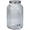 Gifi Distributeur à boisson en verre strié 5,5L| Vaisselle Et Accessoires De Table