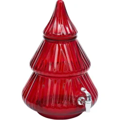 Vaisselle Et Accessoires De Table<Gifi Distributeur à boisson en verre forme sapin rouge 8L