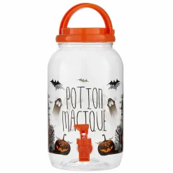 Gifi Distributeur boisson avec gobelets et pailles déco Halloween| Vaisselle Et Accessoires De Table