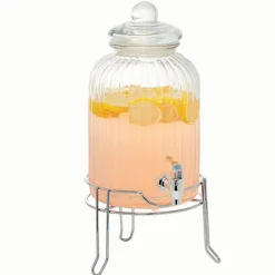 Gifi Distributeur de boisson avec support métal 5 L| Vaisselle Et Accessoires De Table