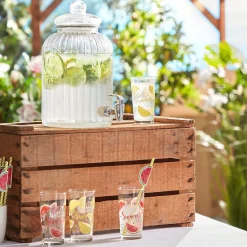 Gifi Distributeur de boisson avec support métal 5 L| Vaisselle Et Accessoires De Table