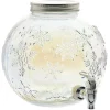 Gifi Distributeur de boisson en verre motif flocons iridescent 5,5L| Vaisselle Et Accessoires De Table