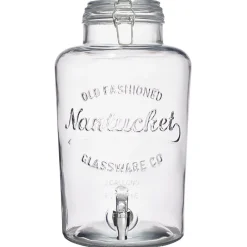 Gifi Distributeur de boisson en verre transparent avec robinet 8L - H36,5cm| Vaisselle Et Accessoires De Table