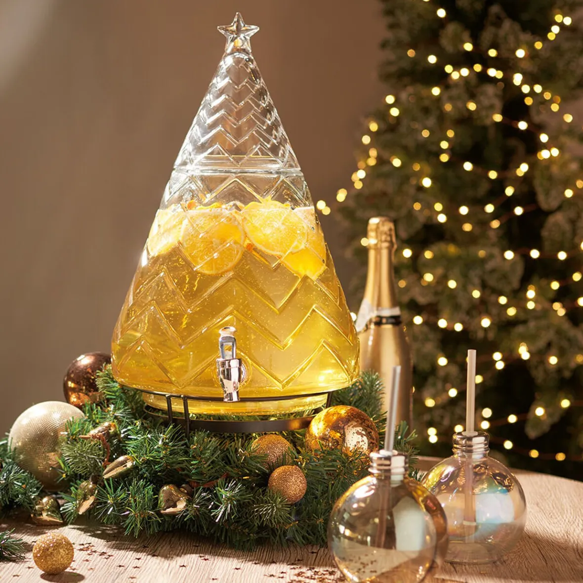 Gifi Distributeur de boisson sapin de Noël 8 L| Vaisselle Et Accessoires De Table