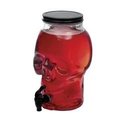 Gifi Distributeur de boisson tête de mort en verre 5L| Vaisselle Et Accessoires De Table