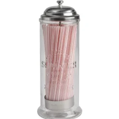 Préparation Culinaire<Gifi Distributeur de pailles transparent gris