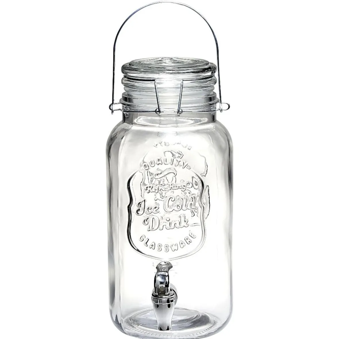 Vaisselle Et Accessoires De Table<Gifi Distributeur forme bocal en verre transparent cont. 3,8 L