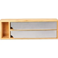 Conservation Alimentaire<Gifi Dérouleur double en bambou avec porte-épice x1