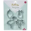 Cuisson<Gifi Emporte pièce forme Ananas Palmier Flamant rose Feuille x4