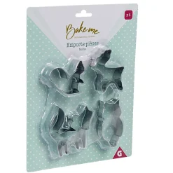 Cuisson<Gifi Emporte pièce forme animal inox argenté x4