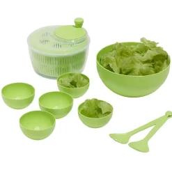 Préparation Culinaire<Gifi Essoreuse à salade avec couverts et saladier plastique vert
