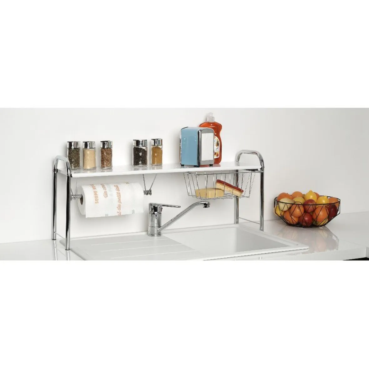 Rangement De Cuisine<Gifi Etagère pont d'évier métallique