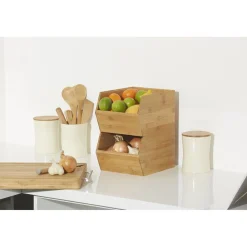 Rangement De Cuisine<Gifi Etagère superposable bambou