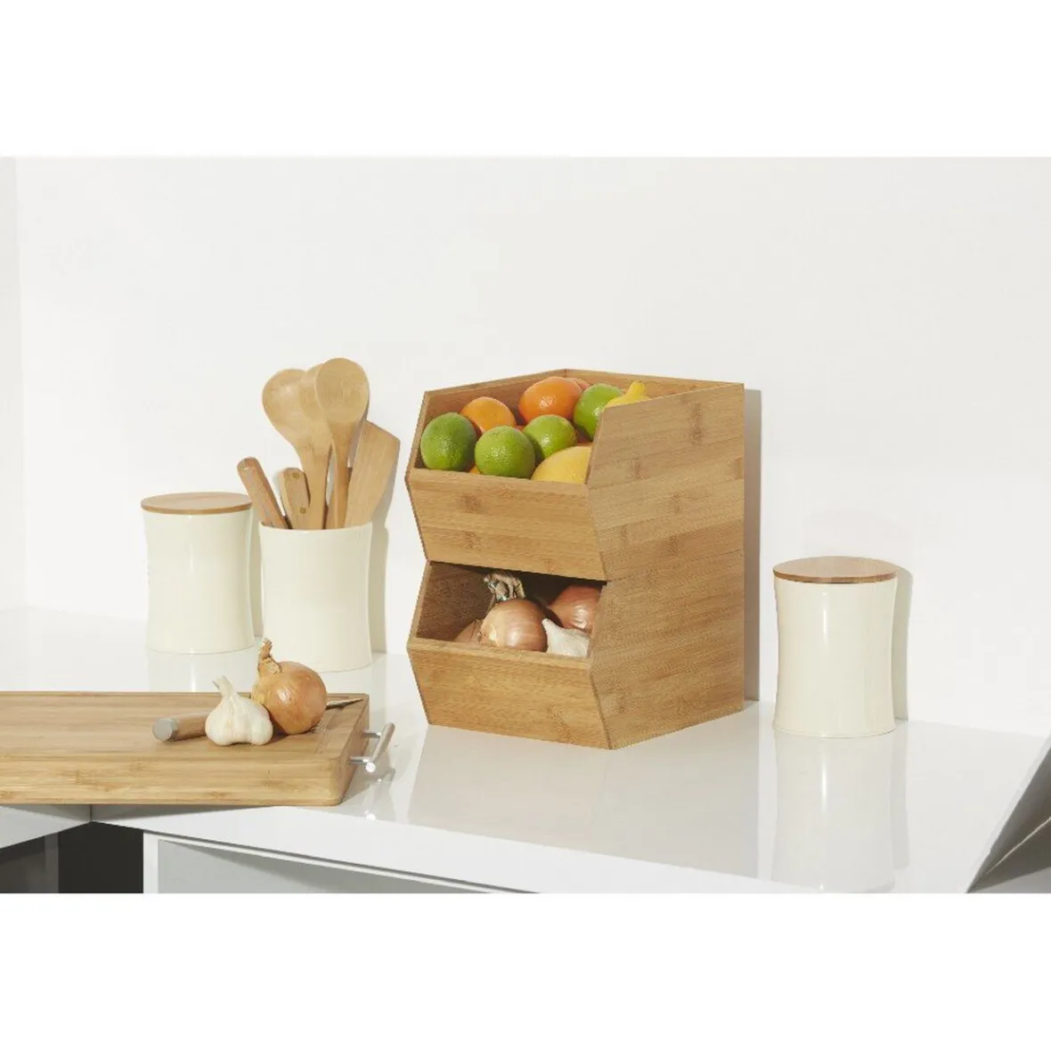 Rangement De Cuisine<Gifi Etagère superposable bambou