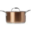 Cuisson<Gifi Faitout acier doré avec couvercle en inox