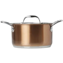 Cuisson<Gifi Faitout acier doré avec couvercle en inox